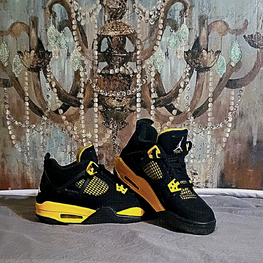 Kids Black and Yellow Sneakers